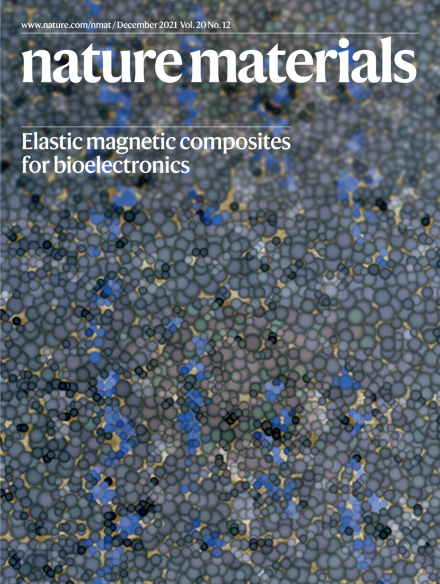 Nature Materials cover: elastic magnetic composites for bioelectronics